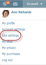 Site Settings Site Settings