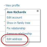 Edit address