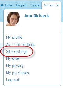 Site Settings Site Settings